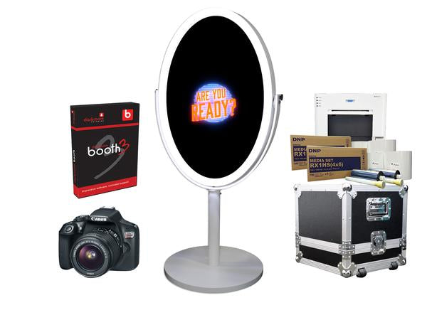 PMB-300 Oval Mirror Booth Premium Package