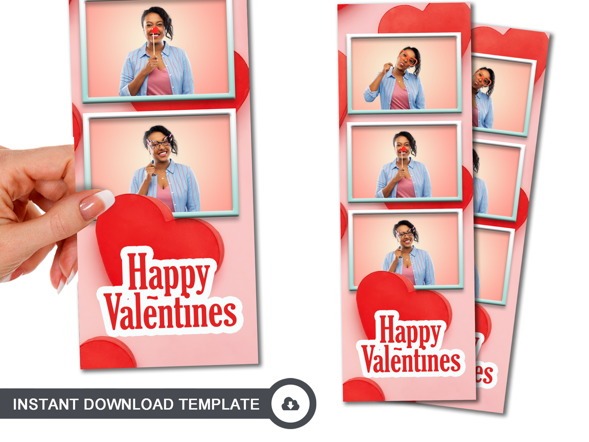 Heart Photo Booth Example Big Hearts - Photo Booth Template for Sale | Boothify