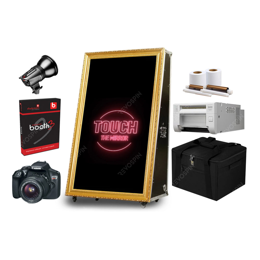 Mirror Beauty Road Case 55" Mirror Booth Premium Package